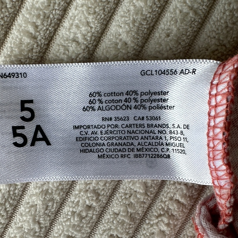 Pair of OshKosh B'gosh Pink Patterned Tank Top and White Denim Shorts - Picture 12 of 13